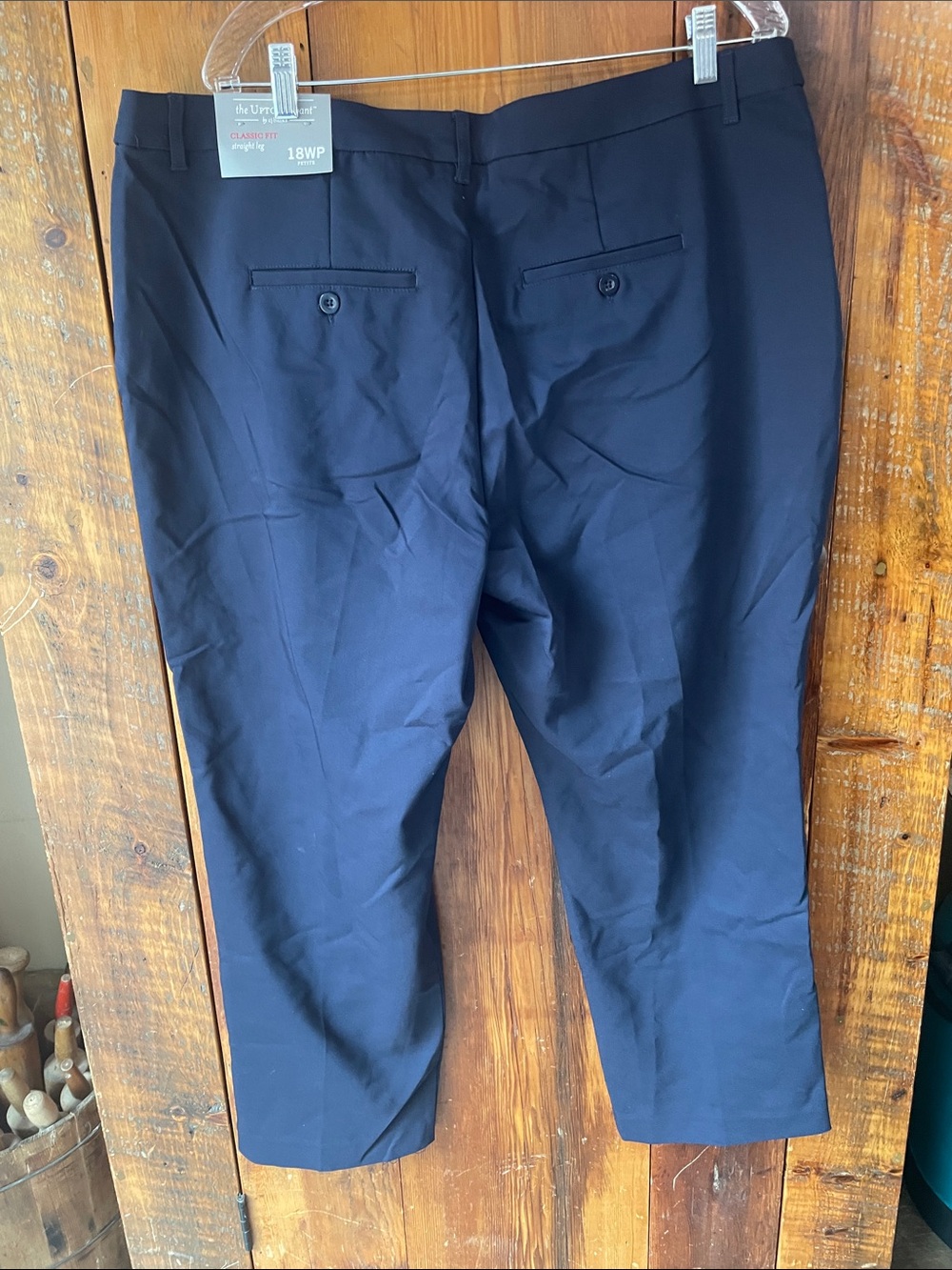 Cj Banks The uptown Pant classic fit navy blue 18 W Petite